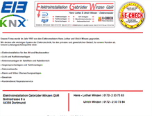 Tablet Screenshot of elektro-winzen.de